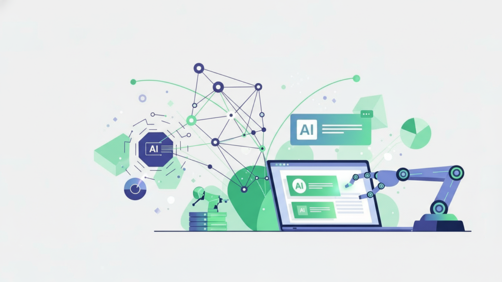 Ilustração mostrando como ganhar dinheiro com inteligência artificial de forma online
