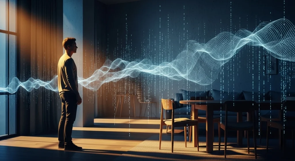 Representação visual da inteligência artificial em 2026 mostrando a mudança silenciosa no cotidiano humano