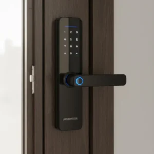 Fechadura Eletrônica NovaDigital Shine Wi-Fi é boa instalada em porta de madeira