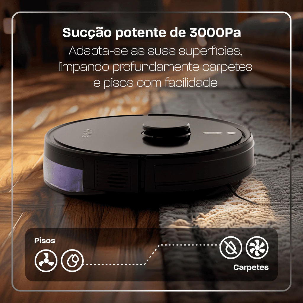 Mapeamento LiDAR do Robô Aspirador Velds 3 em 1 RALW-C via aplicativo